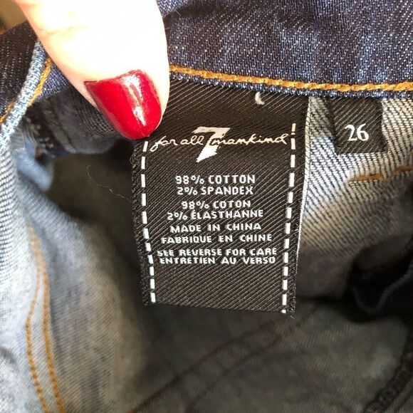 7 For All Mankind Zipper Pockets Denim Mini Skirt Blue - 26 - Picture 10 of 11